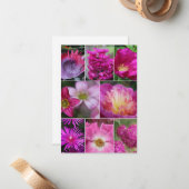 Rosa Pink Pink Blume Mitteilungskarte (Vorderseite/Rückseite Beispiel)