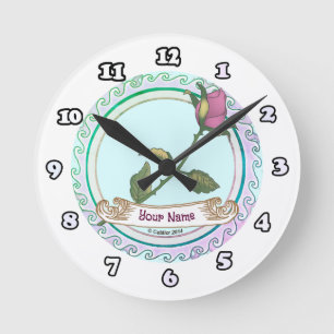 Rosa Pink Runde Wanduhr