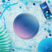 Rosa, pink , Streifen , ombre , rosa Farbverlauf Pappteller (Party)