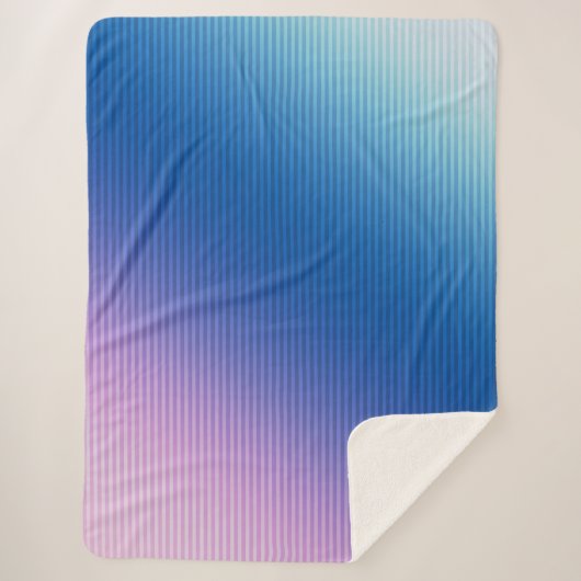 Rosa, pink , Streifen , ombre , rosa Farbverlauf Sherpadecke (Vorderseite)