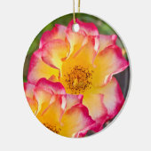 Rosa Pink Yellow Keramik Ornament (Links)