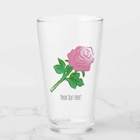 Rosa Pink zum Muttertag Glas (Vorderseite)