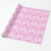 Rosa pinkfarbenes Paisley-Muster-Packpapier Geschenkpapier (Ungerollt)
