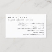 Rosa Pinsel Makeup Artist Cosmetic Visitenkarte (Rückseite)