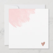 Rosa Pinselstrich Chic Quadrat Geschenkgutschein (Rückseite)