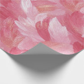 Rosa Pinselstrich Glitter Abstract Muster Geschenkpapier (Ecke)