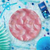 Rosa Pinselstrich Glitter Abstract Muster Pappteller (Party)