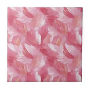 Rosa Pinselstrich Glitter Abstractes Muster Fliese