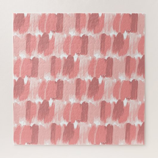 Rosa Pinselstriche Schlaganfälle Ölmuster Puzzle (Vertikal)