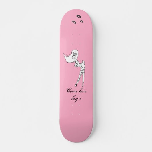 Rosa pinup 23, berührt, berührt, berührt, Co... Skateboard (Vorne)