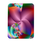 Rosa Pinwheel Abstrakt Magnet (Vertikal)