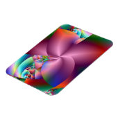 Rosa Pinwheel Abstrakt Magnet (Linke Seite)