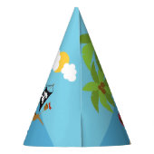 Rosa Piraten-Mädchen-Geburtstags-Party Partyhütchen (Rückseite)