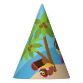 Rosa Piraten-Mädchen-Geburtstags-Party Partyhütchen (Links)