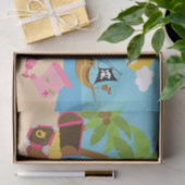 Rosa Piraten-Mädchen-Geburtstags-Party Seidenpapier (Geschenk)