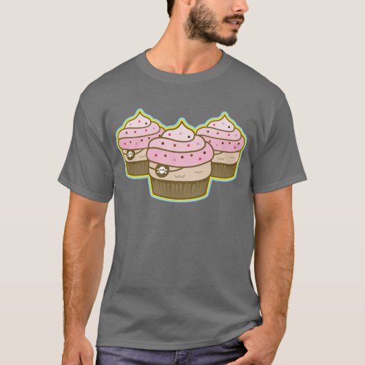 rosa Piratenkleiner kuchen T-Shirt (Vorderseite)
