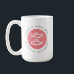 Rosa Pisces Logo Zodiac Star Sternzeichen Sternzei Kaffeetasse<br><div class="desc">Eine lustige zodiakische Tasse mit den markanten Merkmalen für Ihr Schild! Ein lustiges Geschenk für alle! Die geborenen unter dem Zeichen Pisces (19. Februar - 21 März) sollen kreativ, künstlerisch, intuitiv, empathisch und großzügig sein! Überraschen Sie einen Freund oder Tierfreund zum Geburtstag mit diesen Komplimenten, die sich nur für sie...</div>