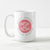 Rosa Pisces Logo Zodiac Star Sternzeichen Sternzei Kaffeetasse (Links)
