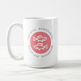 Rosa Pisces Logo Zodiac Star Sternzeichen Sternzei Kaffeetasse