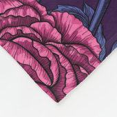 Rosa Piselbuquet Fleecedecke (Ecke)