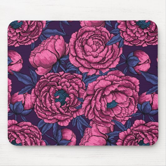 Rosa Piselbuquet Mousepad (Vorne)
