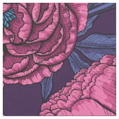 Rosa Piselbuquet Stoff (Nahaufnahme)