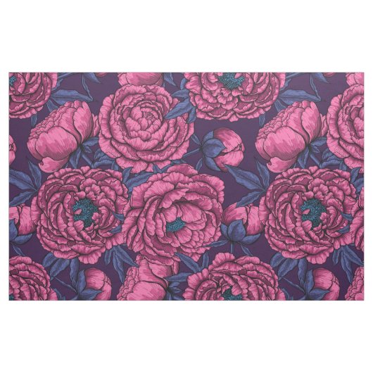 Rosa Piselbuquet Stoff (Fat Quarter (45,7 x 55,9 cm))