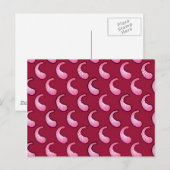 Rosa Pisley auf Maroon Postkarte (Vorne/Hinten)