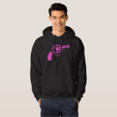 Rosa Pistolen-mit Kapuze Sweatshirt (Vorne ganz)