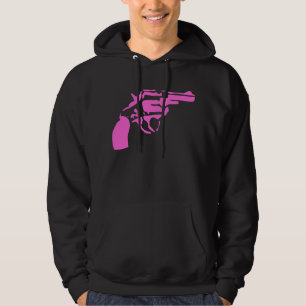 Rosa Pistolen-mit Kapuze Sweatshirt