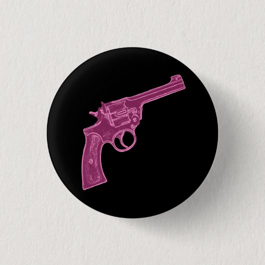 Rosa Pistolenknopf Button (Vorderseite)