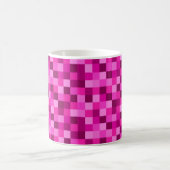 Rosa Pixel bedruckte Kaffeetasse (Mittel)