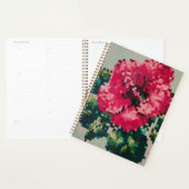 Rosa Pixel-Blumenillustration Planer (Anzeige)