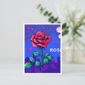 Rosa pixelada estilo retro postkarte (Stehend Vorderseite)