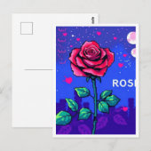 Rosa pixelada estilo retro postkarte (Vorne/Hinten)