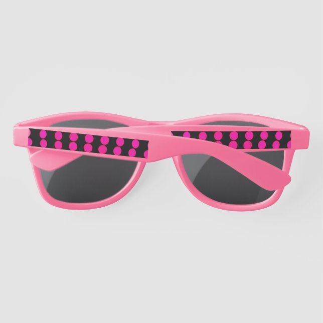 Rosa Plastik-Sonnenbrille (Rückseite)