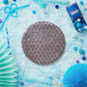 Rosa Plastiklufterbläschen sehen Teller aus Papier (Party)