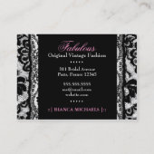 Rosa Platte 311 Lace de Luxe Lavish Visitenkarte (Rückseite)