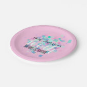 Rosa Platte des Pastellfarb100. Pappteller (Schrägansicht)