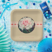 Rosa Platz Pappteller (Party)