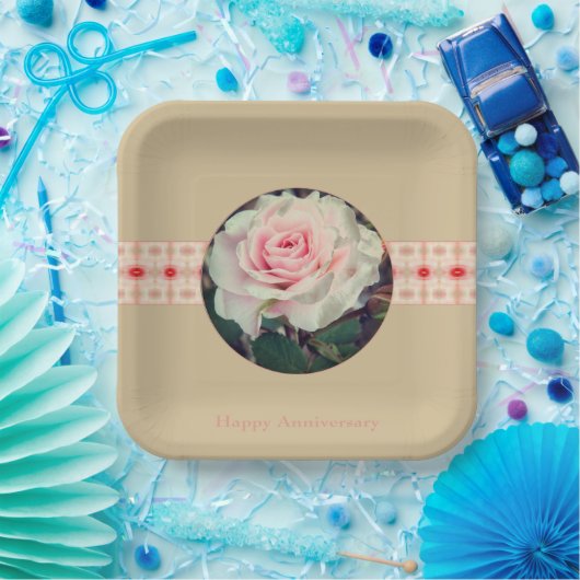 Rosa Platz Pappteller (Party)