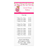 Rosa Plätzchen-Glas Werbekarte (Vorne)