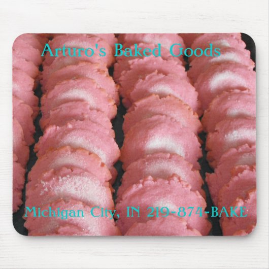 Rosa Plätzchen Mousepad (Vorne)