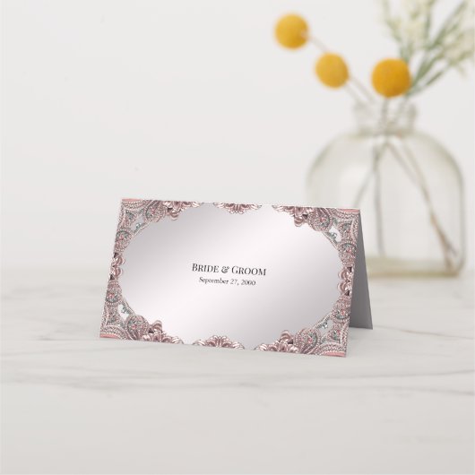 Rosa Platzkarte (Rückseite)