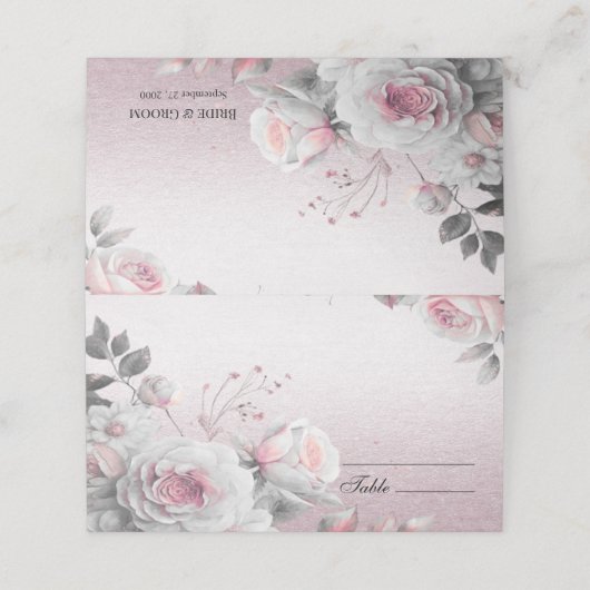 Rosa Platzkarte (Außenseite Aufgefaltet)