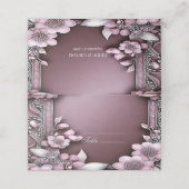 Rosa Platzkarte (Außenseite Aufgefaltet)