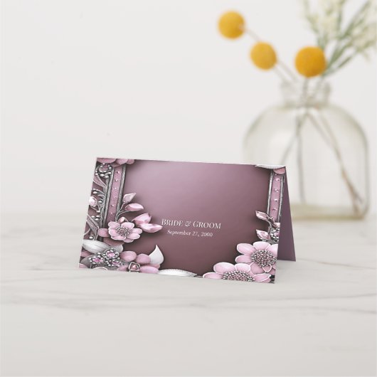 Rosa Platzkarte (Rückseite)