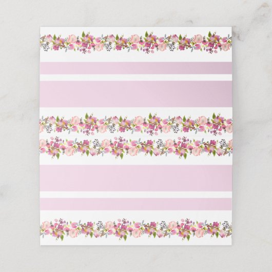 Rosa Platzkarte (Außenseite Aufgefaltet)