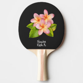Rosa Plumeria Frangipani, Ihr Name, Floral Tischtennis Schläger
