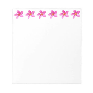 Rosa Plumeria Hawaiianische Blume Tropisch Floral Notizblock